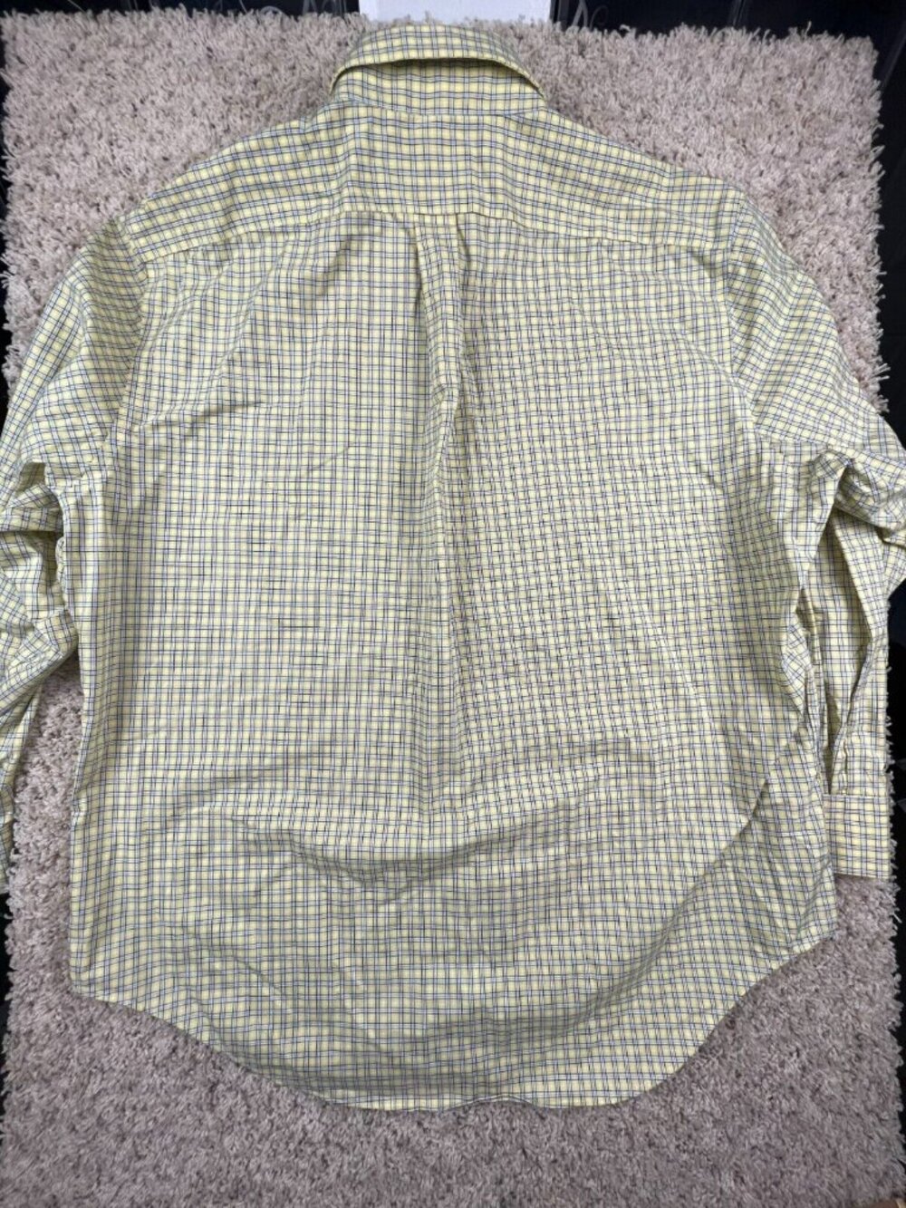 Lauren Ralph Lauren Classic Fit Mens 17.5 34/35 Long Sleeve Button Up Yellow - Picture 6 of 6
